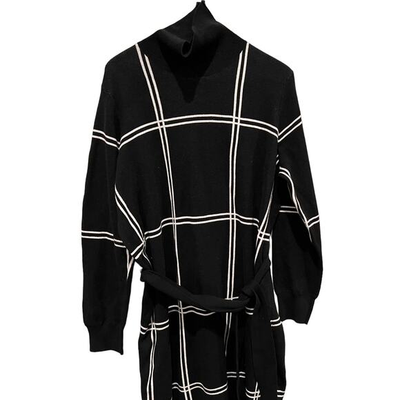 Barbour Aldora Windowpane Long Sleeve Cotton Blend Sweater Dress  (US/12) - Picture 5 of 10